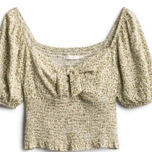 LUSH Green floral Crop top